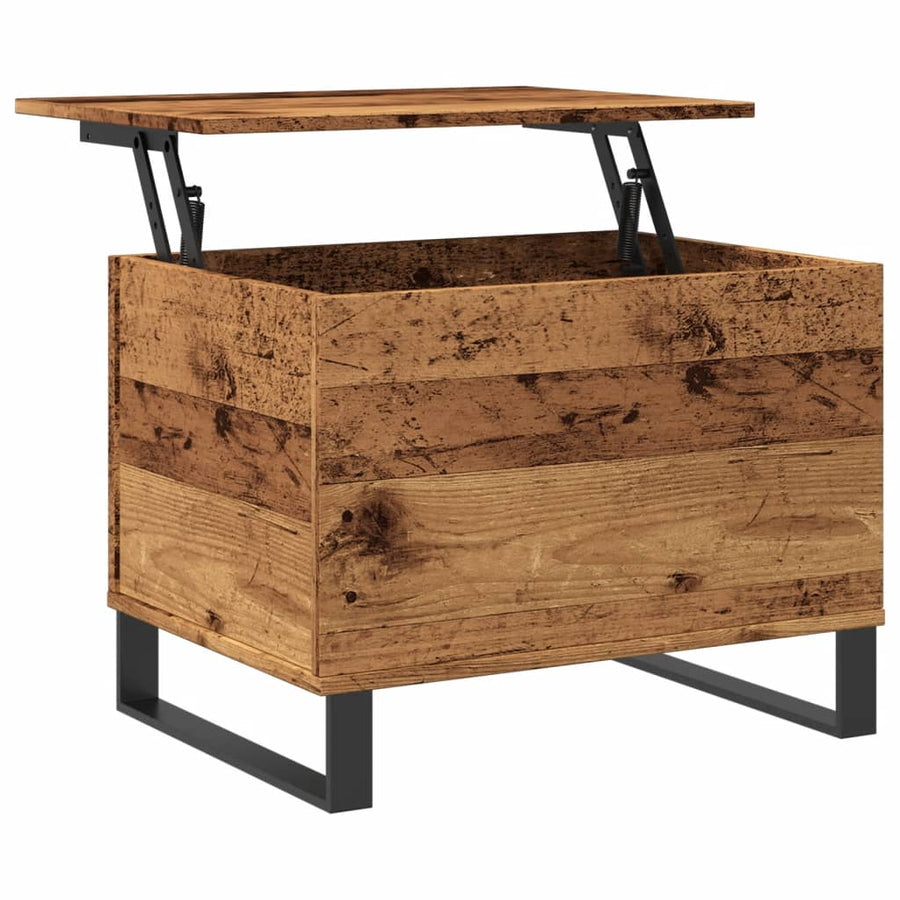 Salontafel 60x44,5x45 cm bewerkt hout oud houtkleurig