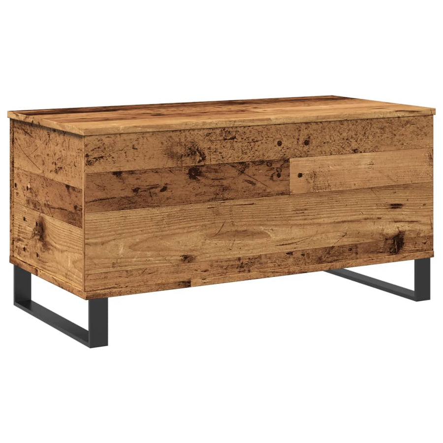 Salontafel 90x44,5x45 cm bewerkt hout oud houtkleurig