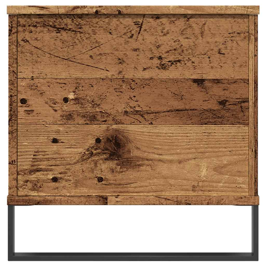 Salontafel 90x44,5x45 cm bewerkt hout oud houtkleurig