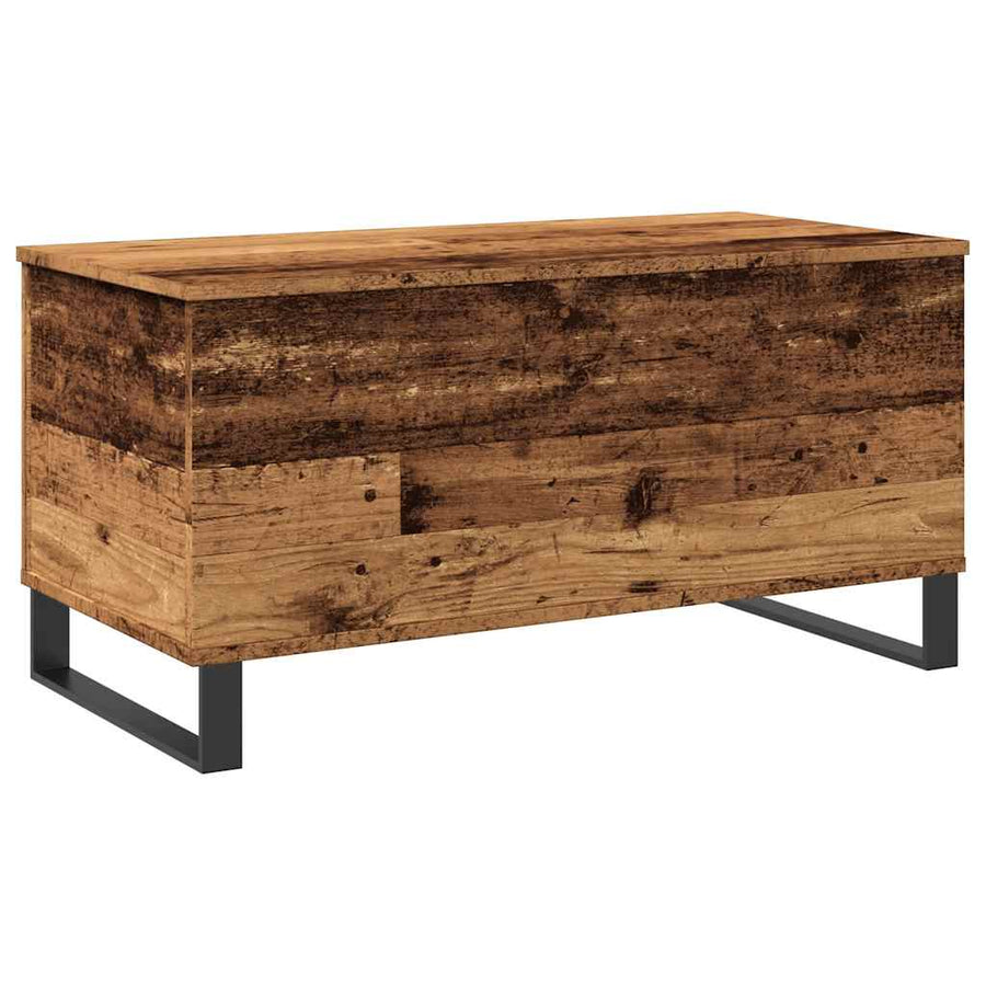 Salontafel 90x44,5x45 cm bewerkt hout oud houtkleurig