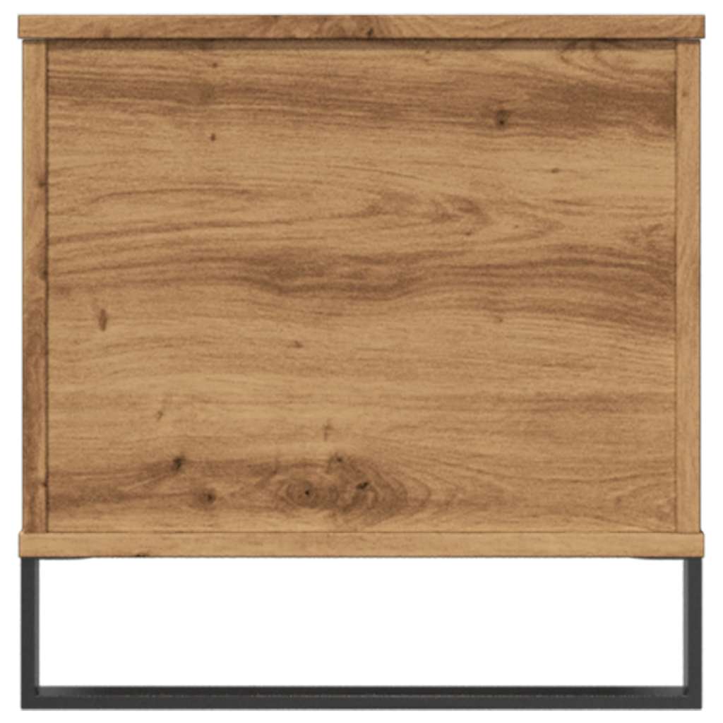 Salontafel 90x44,5x45 cm bewerkt hout artisanaal eikenkleurig