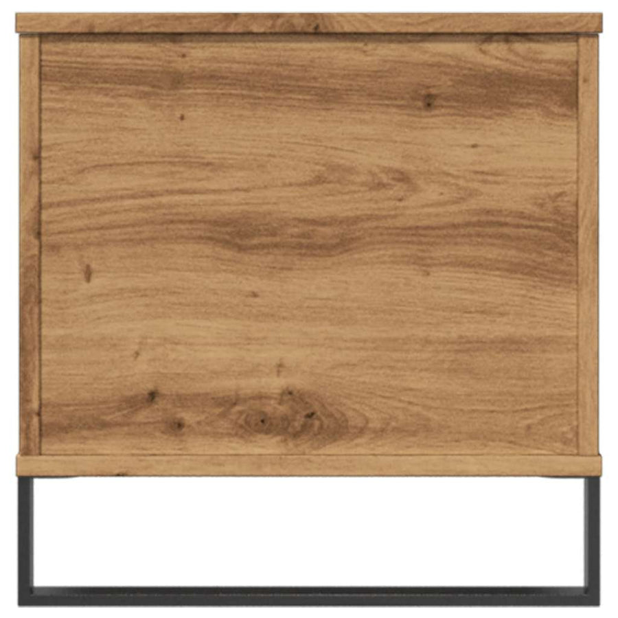 Salontafel 90x44,5x45 cm bewerkt hout artisanaal eikenkleurig