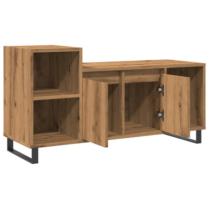 Tv-meubel 100x35x55 cm bewerkt hout artisanaal eikenkleur