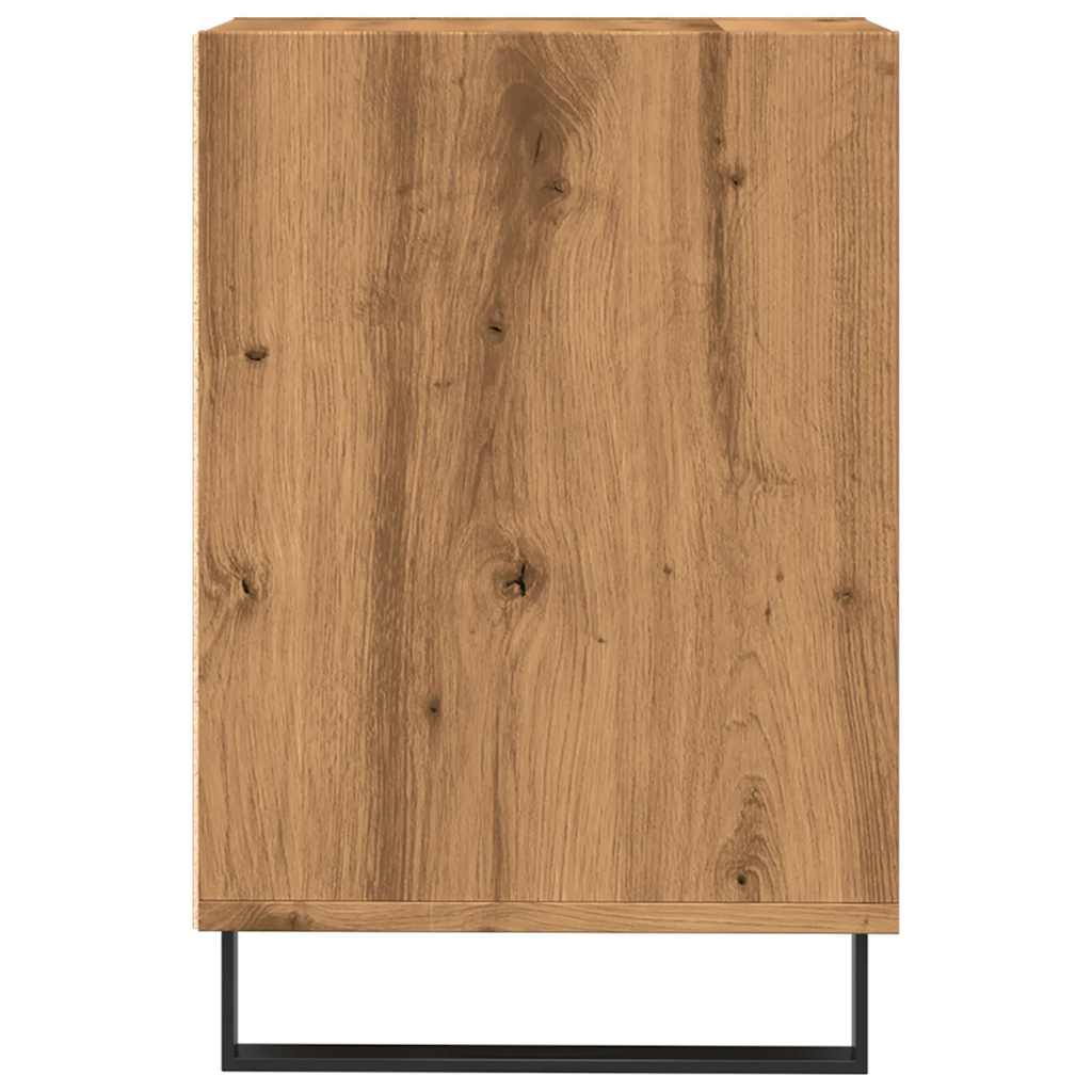 Tv-meubel 100x35x55 cm bewerkt hout artisanaal eikenkleur