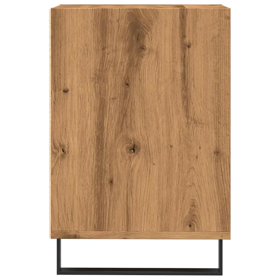 Tv-meubel 100x35x55 cm bewerkt hout artisanaal eikenkleur