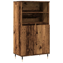 Hoge kast 60x36x110 cm bewerkt hout oud houtkleurig