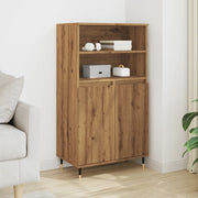 Tall cabinet 60x36x110 cm treated wood artisanal oak-colored