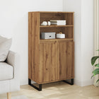 Hoge kast 60x36x110 cm bewerkt hout eikenkleur