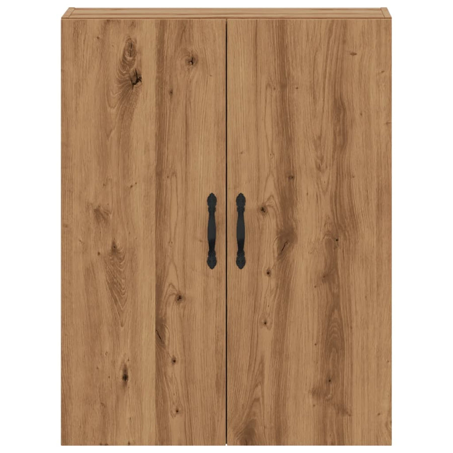 Wandkast 69,5x34x90 cm bewerkt hout artisanaal eikenkleurig