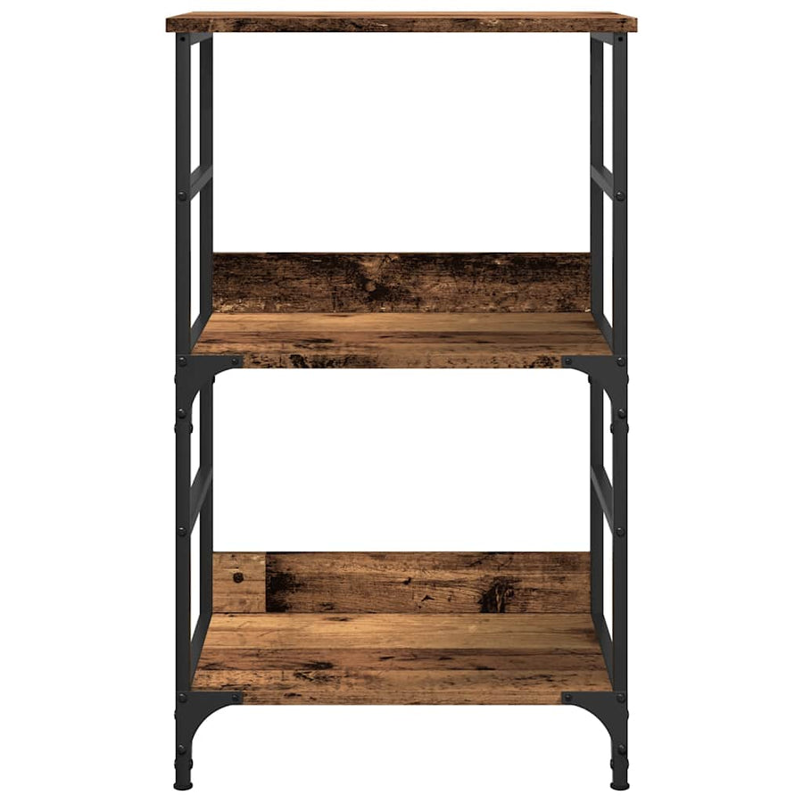 Boekenkast 50x33x82 cm bewerkt hout oud houtkleurig
