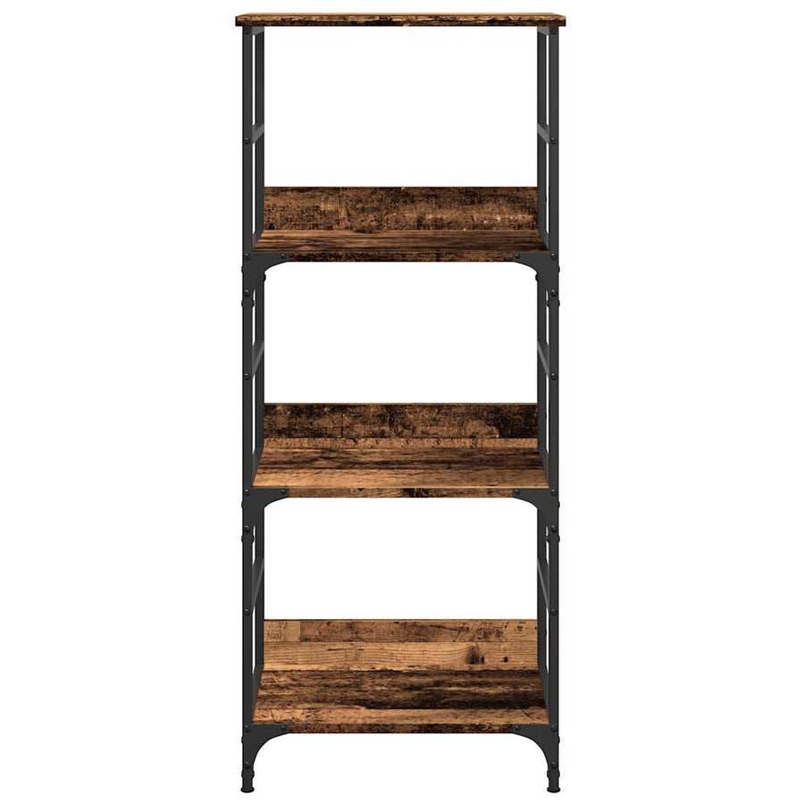 Boekenkast 50x33x117,5 cm bewerkt hout oud houtkleurig