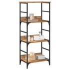 Boekenkast 50x33x117,5 cm bewerkt hout eikenkleur