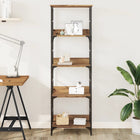 Boekenrek 50x33x153 cm bewerkt hout bruineiken