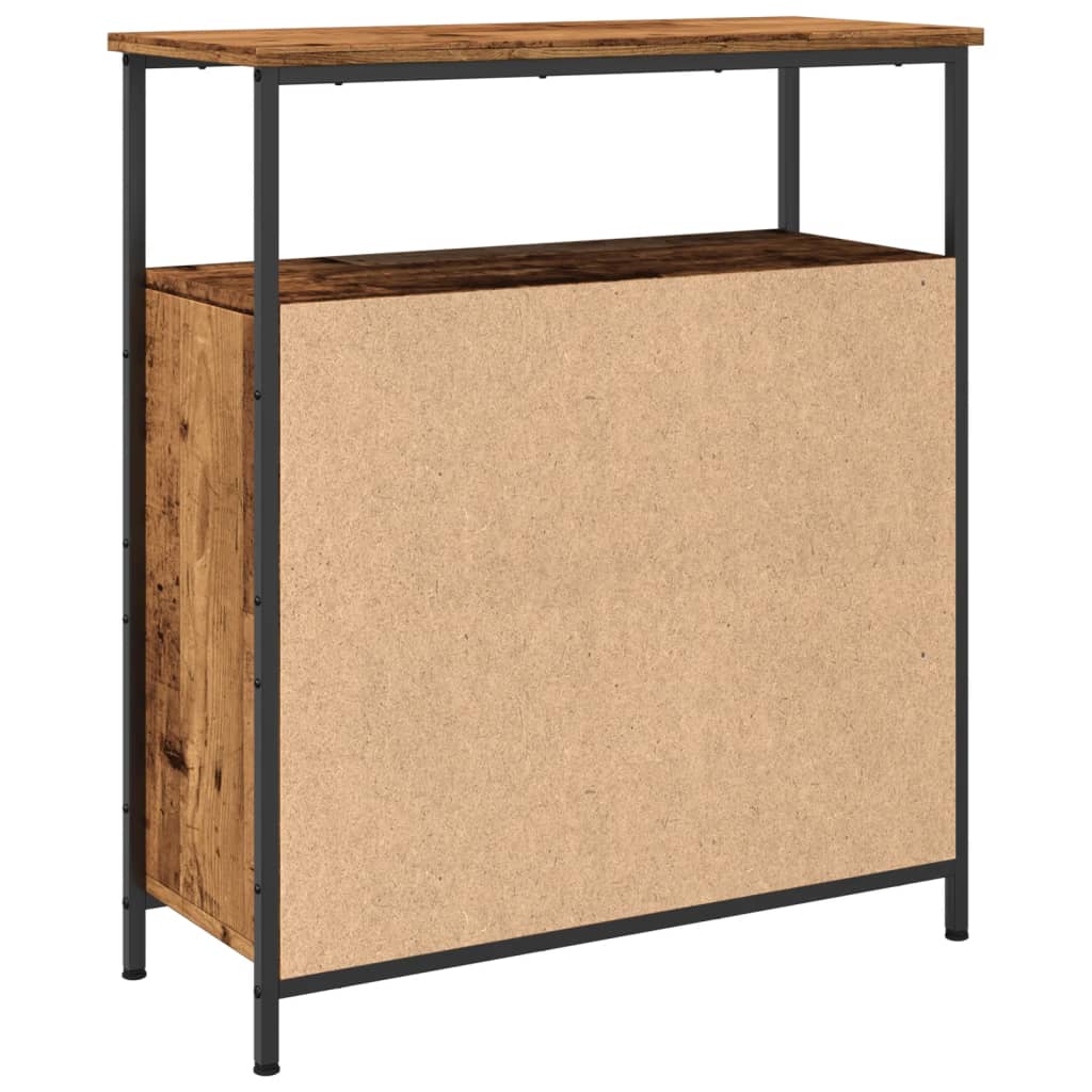 Dressoir 70x30x80 cm bewerkt hout oud houtkleurig