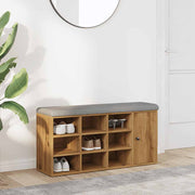Schoenenbank 102x32x50 cm bewerkt hout eikenkleur