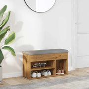 Schoenenbank 82x32x45,5 cm bewerkt hout eikenkleur