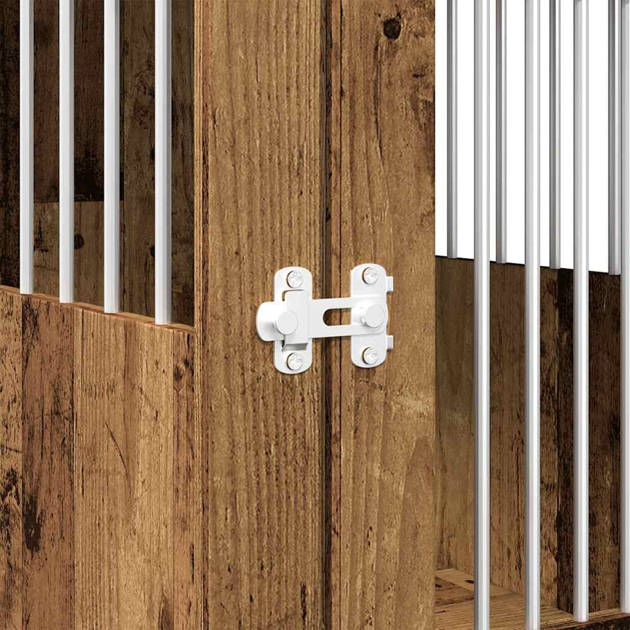 Hondenbench 55x75x65 cm bewerkt hout oud houtkleurig