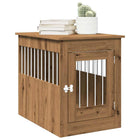 Dog crate 55x80x68 cm treated wood artisan oak finish
