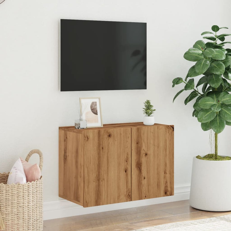 Tv-meubel wandgemonteerd 60x30x41 cm artisanaal eikenkleurig