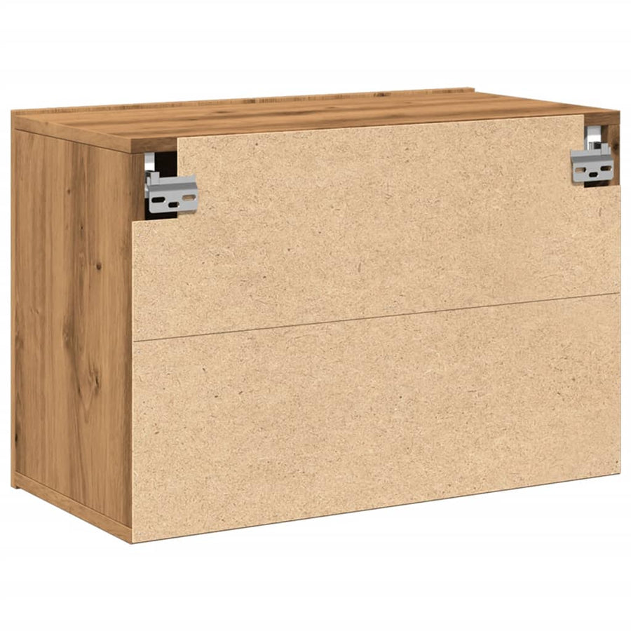Tv-meubel wandgemonteerd 60x30x41 cm artisanaal eikenkleurig