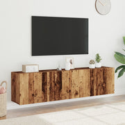 Tv-meubel 80x30x41 cm oud houtkleurig (2 stuks)