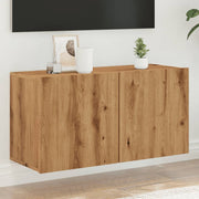 Tv-meubel wandgemonteerd 80x30x41 cm eikenkleurig