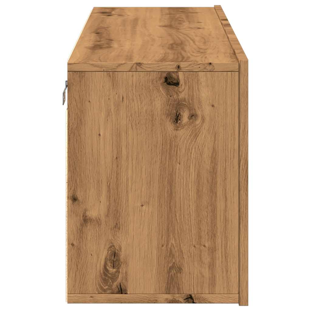 Tv-meubel wandgemonteerd 100x30x41 cm artisanaal eikenkleurig