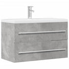 Washbasin cabinet 80x38.5x48 cm engineered wood concrete grey