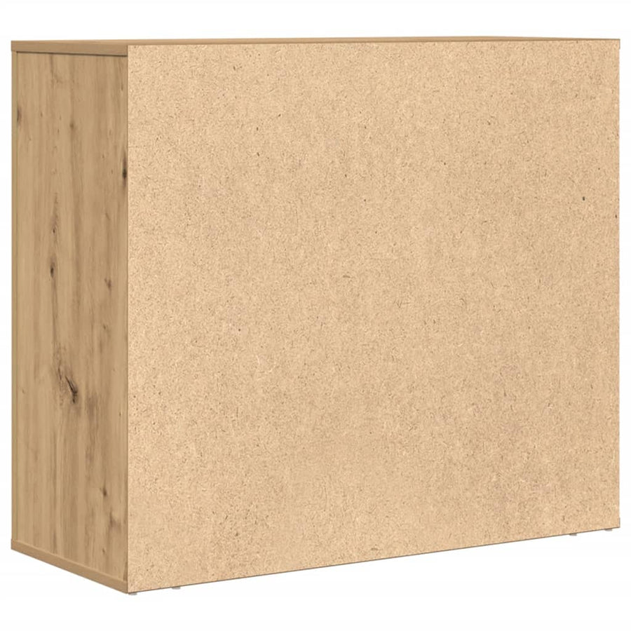Dressoir 80x33x70 cm bewerkt hout artisanaal eikenkleurig