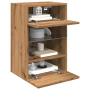 Tv-meubels 2 st 40x30x60,5 cm eikenkleur
