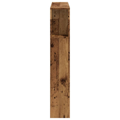 Hoofdeinde met LED 100x18,5x103,5 cm bewerkt hout oud hout