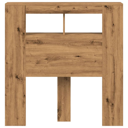 Hoofdeinde met LED 100x18,5x103,5 cm hout artisanaal eikenkleur