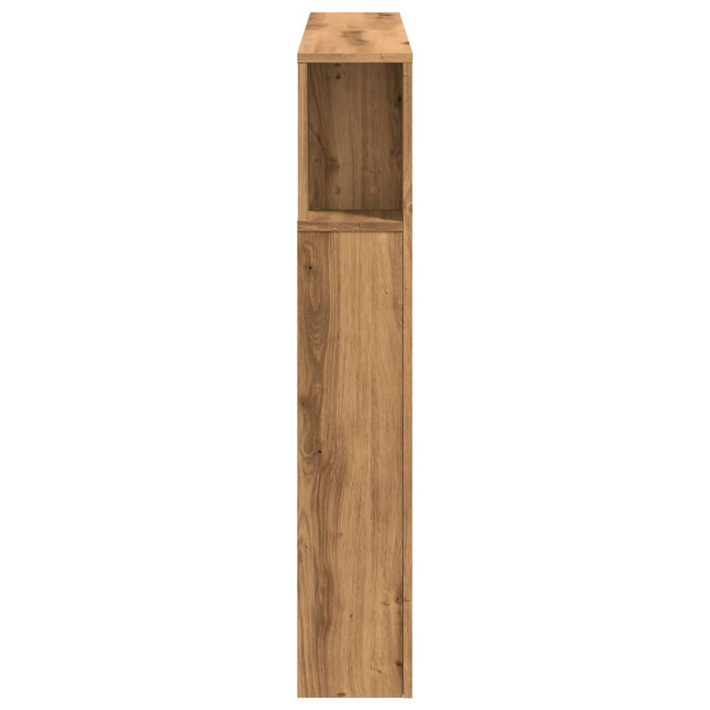 Hoofdeinde met LED 120x18,5x103,5 cm hout artisanaal eikenkleur