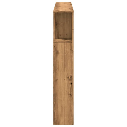 Hoofdeinde met LED 140x18,5x103,5 cm hout artisanaal eikenkleur