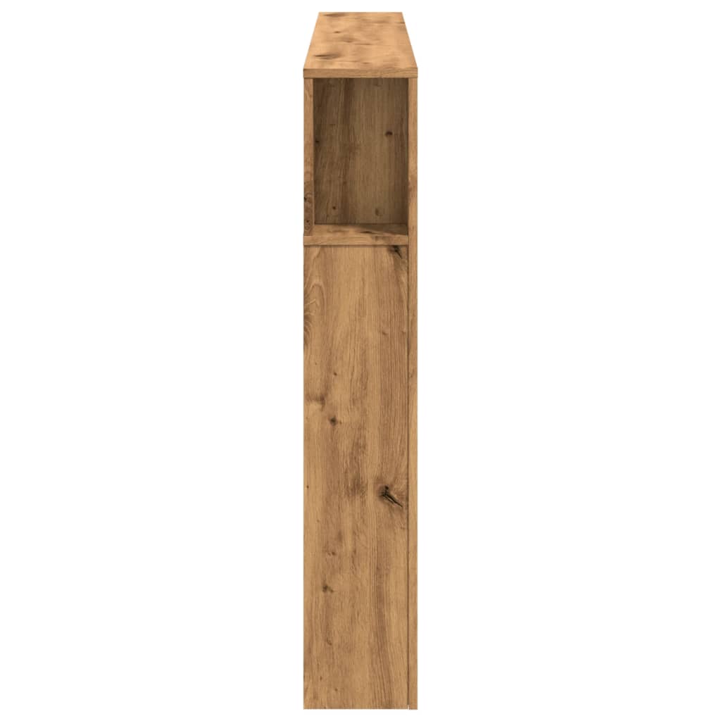 Hoofdeinde met LED 160x18,5x103,5 cm hout artisanaal eikenkleur