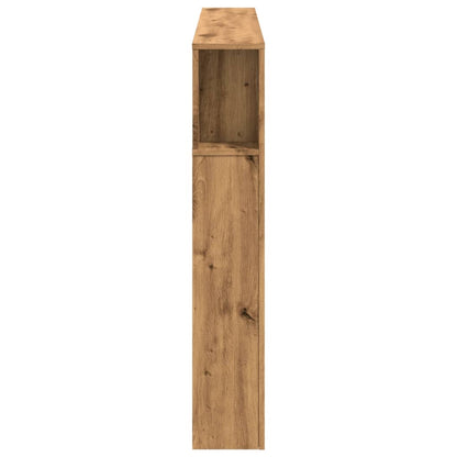 Hoofdeinde met LED 160x18,5x103,5 cm hout artisanaal eikenkleur