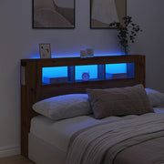 Headboard with LED 160x18.5x103.5 cm wood artisan oak color
