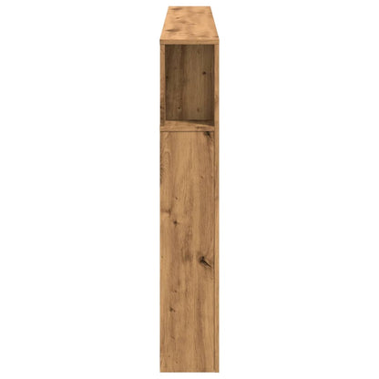 Hoofdeinde met LED 180x18,5x103,5 cm hout artisanaal eikenkleur