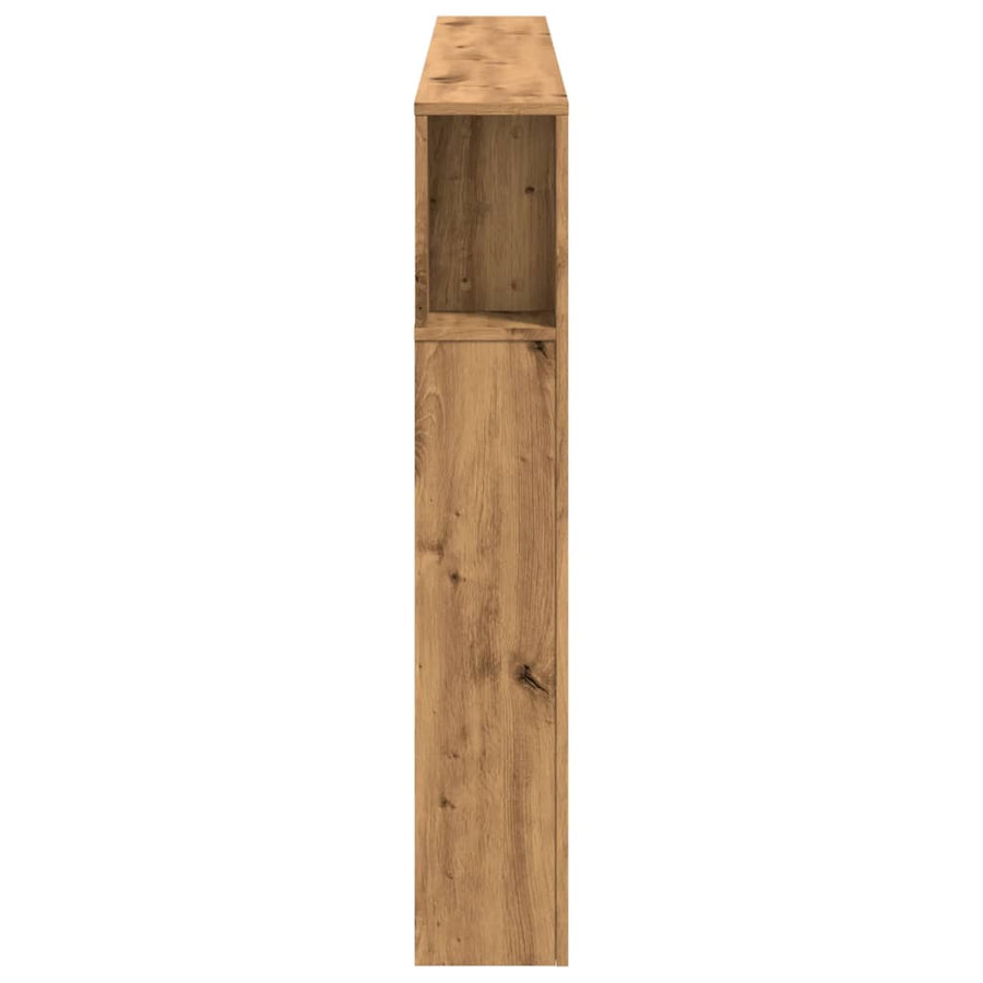Hoofdeinde met LED 180x18,5x103,5 cm hout artisanaal eikenkleur
