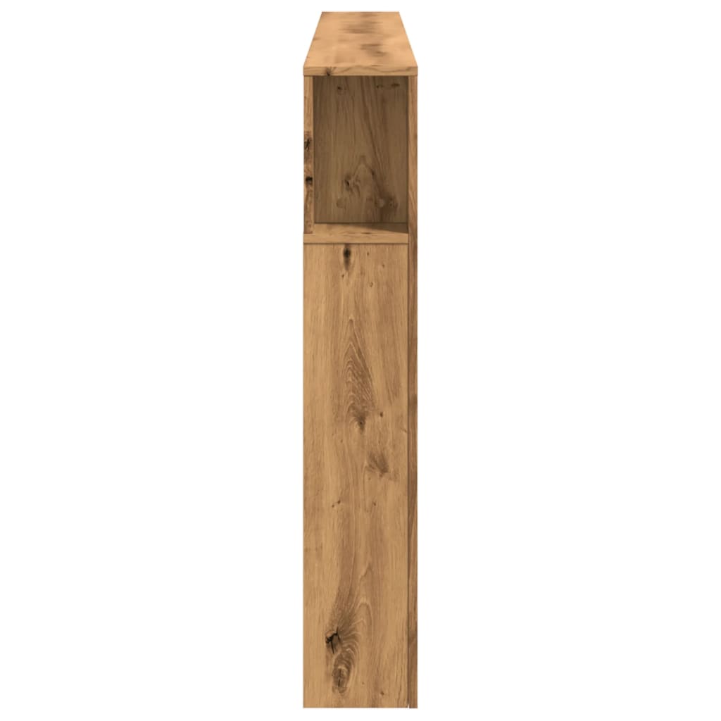Hoofdeinde met LED 200x18,5x103,5 cm hout artisanaal eikenkleur