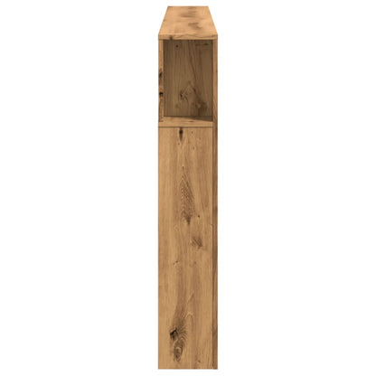 Hoofdeinde met LED 200x18,5x103,5 cm hout artisanaal eikenkleur