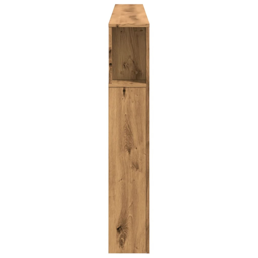 Hoofdeinde met LED 200x18,5x103,5 cm hout artisanaal eikenkleur