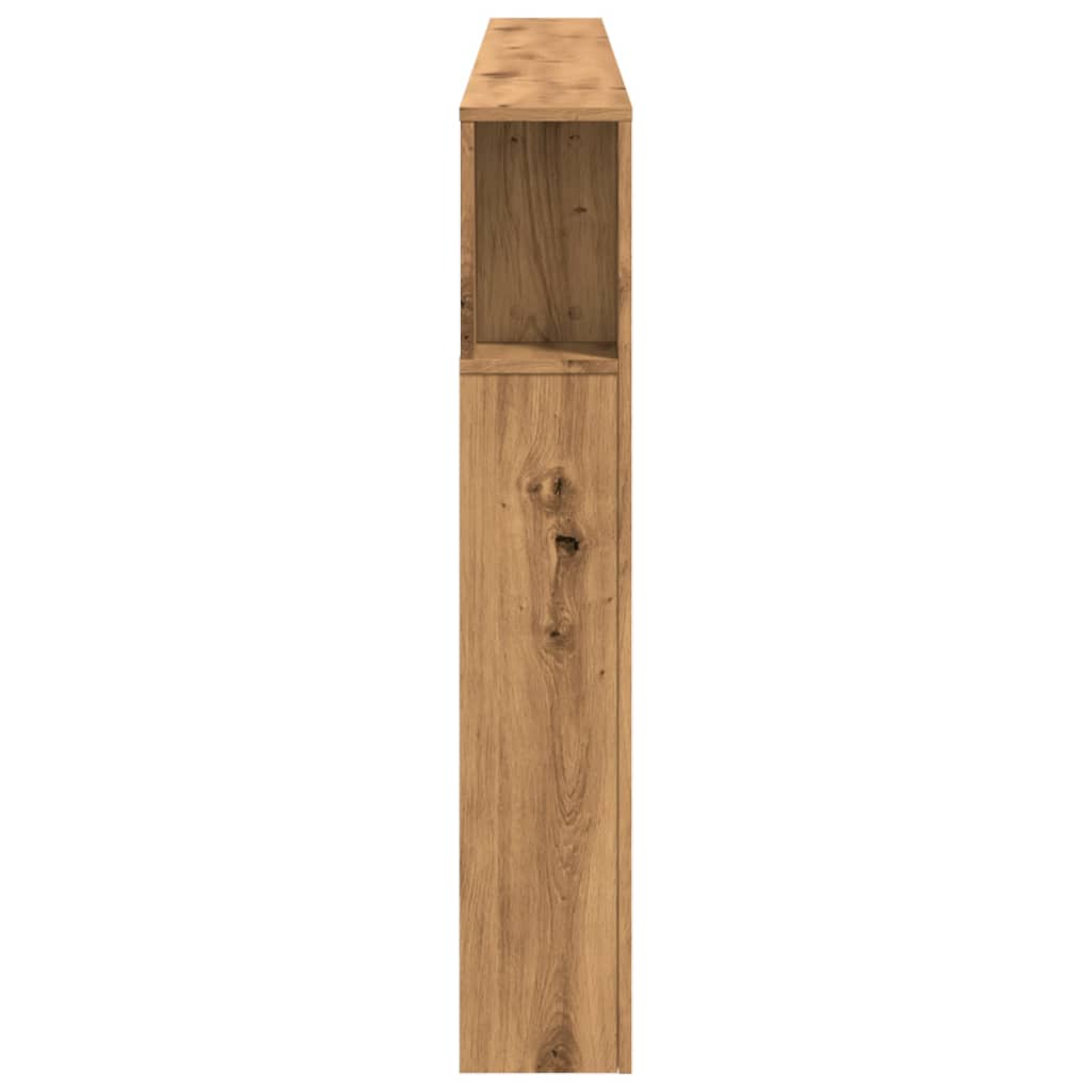 Hoofdeinde met LED 220x18,5x103,5 cm hout artisanaal eikenkleur