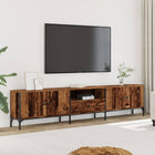Tv-meubel 200x25x44 cm bewerkt hout oud houtkleurig