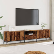 Tv-meubel 200x25x44 cm bewerkt hout oud houtkleurig