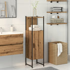 Badkamerkast 33x33x120,5 cm bewerkt hout eikenkleurig