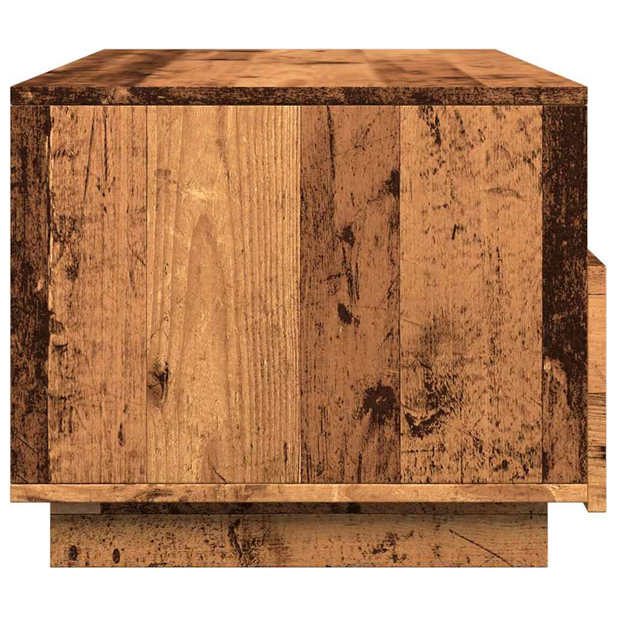Salontafel met LED-verlichting 90x49x40 cm oud houtkleurig