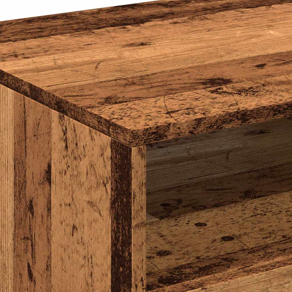 Salontafel met LED-verlichting 90x49x40 cm oud houtkleurig