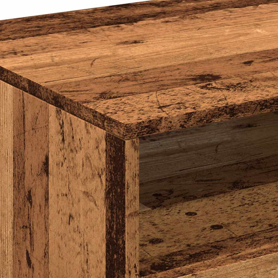 Salontafel met LED-verlichting 90x49x40 cm oud houtkleurig
