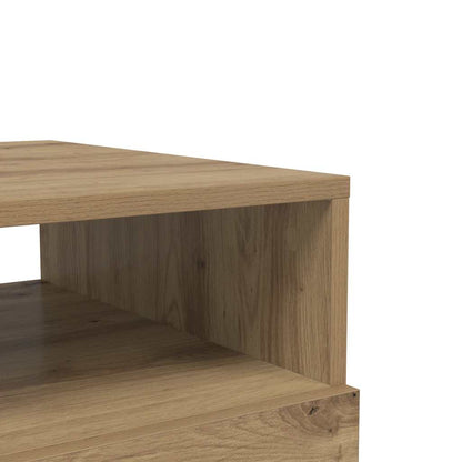Salontafel met LED-verlichting 90x49x40 cm artisan eikenkleurig